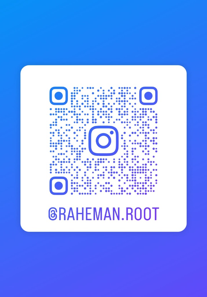 Instagram QR Code for @raheman.root